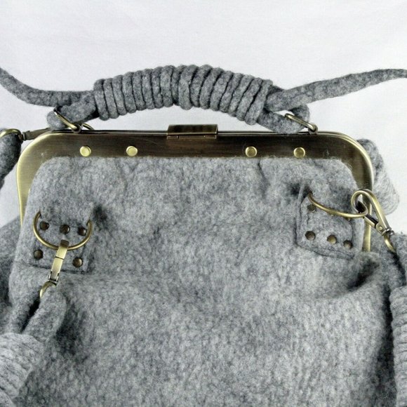 UNIQUE LARGE FELTED BAG RARE GIFT FOR WOMEN - Picture 14 of 14